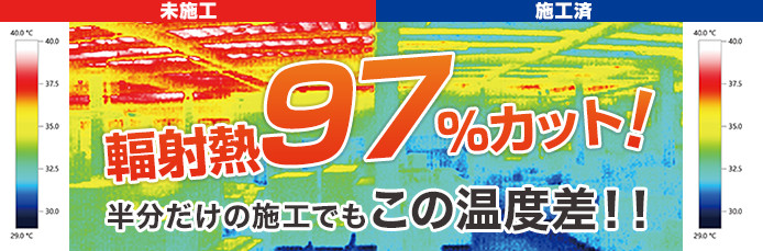 輻射熱97%カット